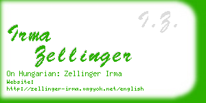 irma zellinger business card